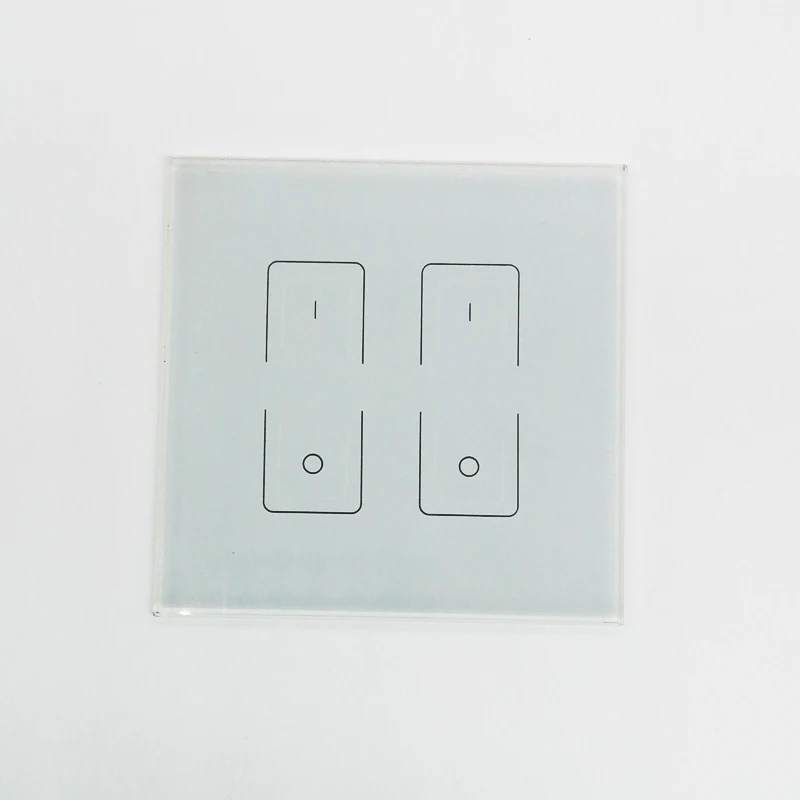 Glass Plate Factory Custom Large Touched Silk Screen Switch White Coated Film Glass Plate
