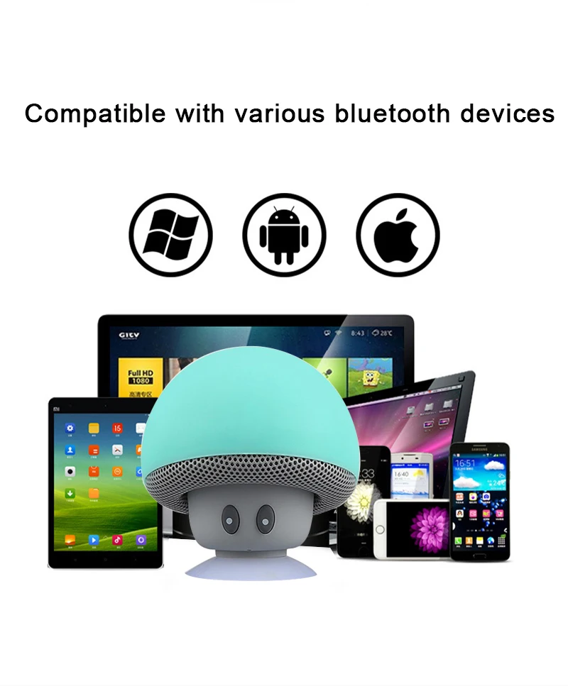 Amazon Hot Sell Mushroom Head Mini Bluetooth Speaker Stereo Mini Subwoofer Sound Box - ANKUX.COM