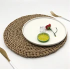 Placemat Placemat 2020 Oem Design Environmental Round Handmade Water Hyacinth Natural Placemat