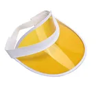 Custom logo cheap Plastic Sun Visor Cap yellow sun visor