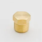 Plug Npt Brass Pipe Fitting Cored Hex Head Plug 1/4" NPT Male Pipe