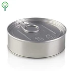 Empty caviar tins tuna ring pull can with plastic lid for food packaging from Baish
