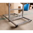 Factory Directly Floor Stand Backpack Rack Metal Clutch Bag And Cosmetic Hooks Hanger Display