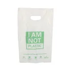 Recyclable corn starch pla bio degradable t-shirt plastic bag