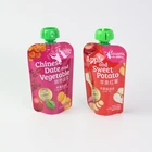 Squeeze Stand Up Food Fruit Juice Pouch Baby Packing Spout Pouch Aluminium Foil Liquid Pouch