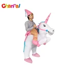 Cheap Wholesale Pink White Inflatable Unicorn Costume For Kids And Adult Women