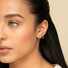 Silver Plating Sterling Huggie Hoop Earrings Plated 14k Gold Christmas
