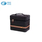 Custom Logo Travel Cosmetic Organizer Toiletry Makeup Bag, Professional Makeup Bag Carrying PU Leather Luxury Cosmetic Bag