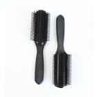OEM Large 9 Row Cushion Hair Styling Denman styling Brush With Nylon pins