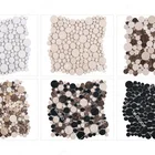 Marble Mosaic Cream Beige Round Kitchen Tile