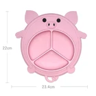 Baby Silicone Plate Bowl Suction Base Soft Anti-slip Feeding Dinner Dishware BPA Free Custom