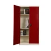 Steel cabinet Indian bedroom wardrobe designs red double door metal steel wardrobe
