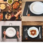 Dining Mats Placemats 10Pcs/Set Stylish Home Dining Felt Placemats Coaster Rectangle Tableware Mats