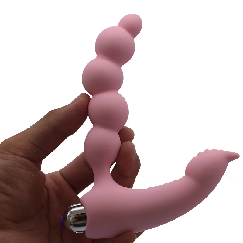 FAAK männlichen Perlen anal plug vibrator anal masturbation für frauen kugel vibrator wiederaufladbare doppel headed vibrator