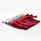 Chinese traditional ancient custom logo red velvet pouch