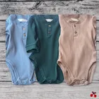 Romper Infant Romper Long Sleeve Ribbed Romper Boutique Infant Clothing Baby Girl Romper Newborn Outfit