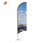 C&S double or single sided banners feather custom polyester beach flag for advertising and promotion