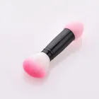no logo 2 head single brush makeup powder puff pink cosmetic makeup brush oval brush makeup