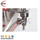 small vial semi automatic perfume water milk wine juce beverage liquid bottle can piston packing and filling machine