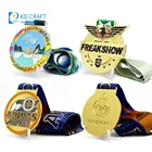 Unique design your own metal zinc alloy engraved enamel gold plated sport medal custom logo no minimum