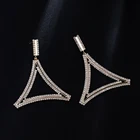 Triangle Shaped Wholesales Crystal Rhinestone Earrings Triangle Shaped Earring For Women