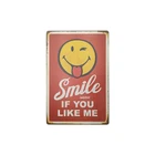 Custom vintage aluminium smiling face wall decor art sublimation plaque