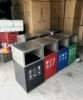 Classification Mobile Separable Street Garbage bin Stainless Steel Trash Can Recycling