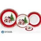 20 pcs christmas kitchen porcelain dinnerware set