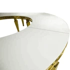 round gold color metal wedding table