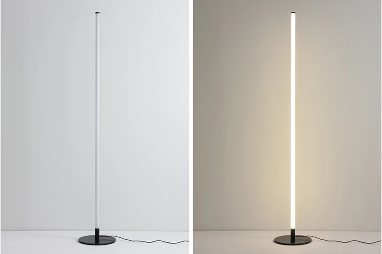 Slim acrylic 360 degree luminous LED linear tube for living room bedroom floor light