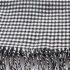 Wholesale woven black and white houndstooth scarf