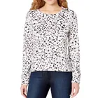 New Blouse New Style Women Printed Leopard Knit Pullover Blouse