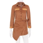 Summer Casual Dresses New Fashion Spring Summer Custom Corduroy Womans Fit Short Skirt Casual Lady Dresses