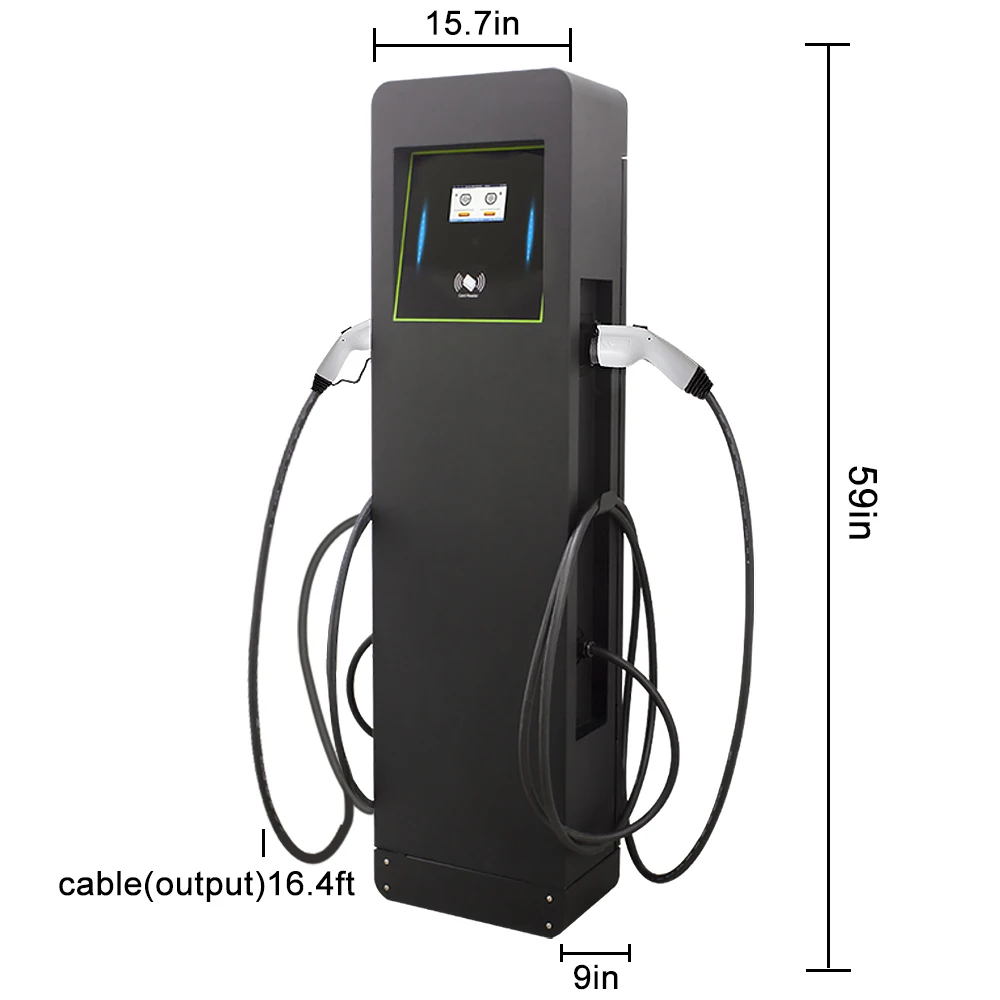 Dual Guns 44kw Ev Charger Ocpp Oem Type 1 2 Gb T Floor Mounted 7kw