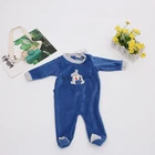 New Arrival Unisex Baby Cartoon Pattern Footed Romper