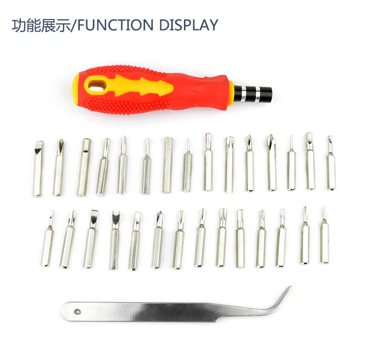 32 in 1 Travel Portable Interchangeable Insulated Pocket Screwdriver Tools Gadgets Set for Phone, Glasses