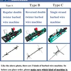 Positive and negative twist barbed wire making machine