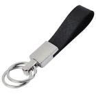Hot Sale Custom Key chain,Custom Logo Black Plaid Leather Key chain Of Company Celebration
