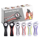 5 in 1 Multi function Manual Stainless Steel Plastic Tin Can Jar Beer Cap Bottle Opener