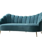 Luxury High-end Customize Modern Living Room Furniture Gray Fabric Sofas High Back Sofa Set 3 Seater