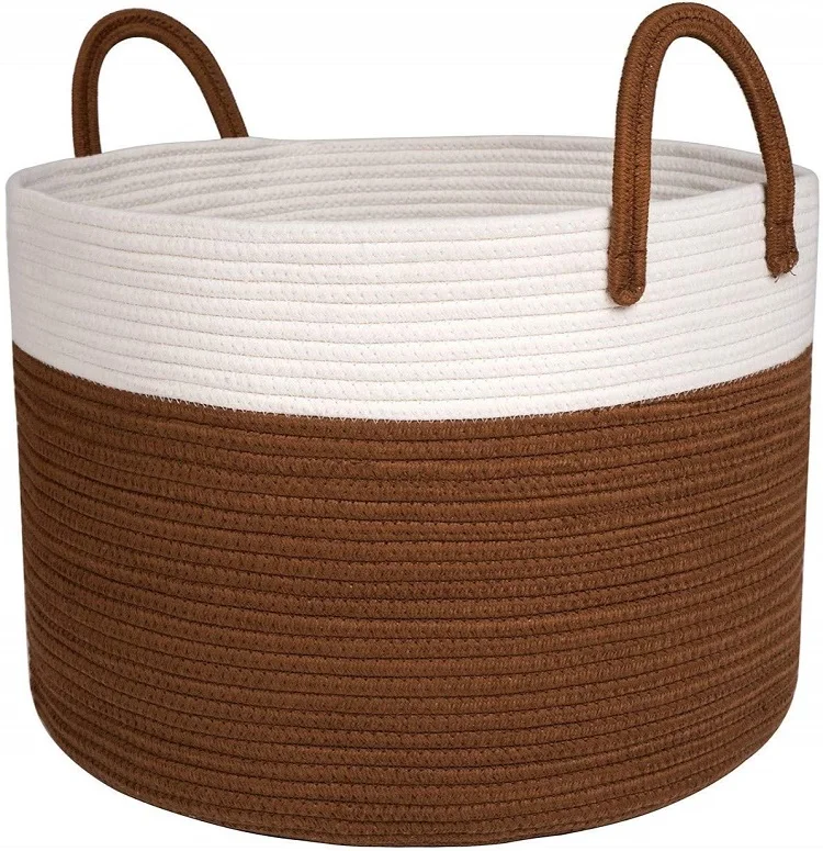 cotton rope toy laundry storage basket for blankets