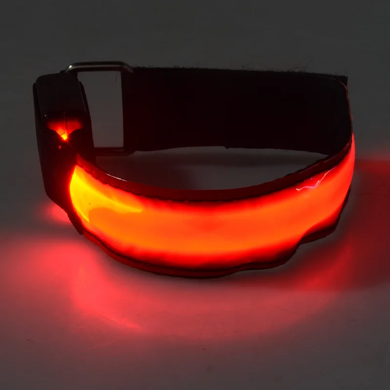 Hand Strap Wristband LED Safety Reflective Light Shine Flash Glowing Luminous Armband Arm Belt Band Wrist Support