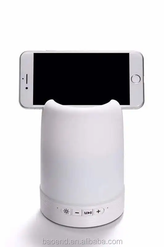 HF-Q6 portable wireless speaker with led Night light and mobile stand/Pen container quran lamp Colorful discoloration - ANKUX.COM
