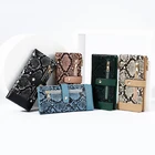 Wallet Custom Logo Quality Snake Skin Fashion Leather Long Zipper Wallet Stock Clutch Bag