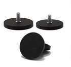 Wit rubber coated pot magnet working light fixture camera magnetic mounting base with external thread