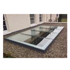 100% Waterproof Tempered Glass Double Glazed Skylight Electric Auto Open Flat Roof Skylight Windows