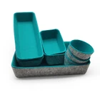 Sturdy polyester divider felt drawer Bin storage boxes for Jewelry Cosmetic Makeup pens