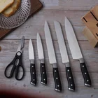 Hot Sale 7pcs Steel Head Kitchen Knife Set with Scissors and Knife Holder