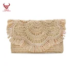 Beach Summer Beach Lady Handmade Paper Shopping Raffia Straw Basket Woven Women Bags