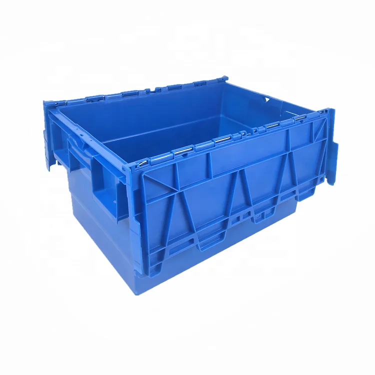 Manufacturer Wholesale Stackable Logistic Plastic Crate with Lid for Storage and Moving manufacture